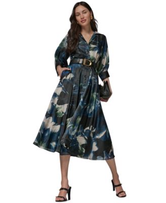 Women's Organza Printed Shirt Dress