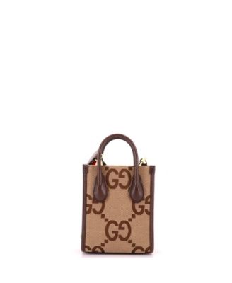 Pre-Owned Gucci Mini Vertical Tote Jumbo GG Canvas - Macy's