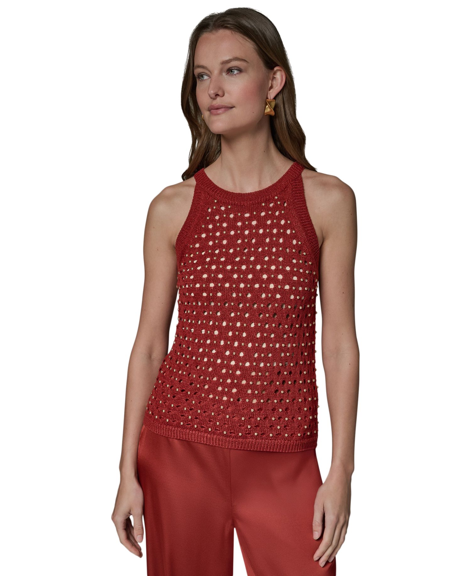 Women's Halter Crewneck Hotfix Sweater