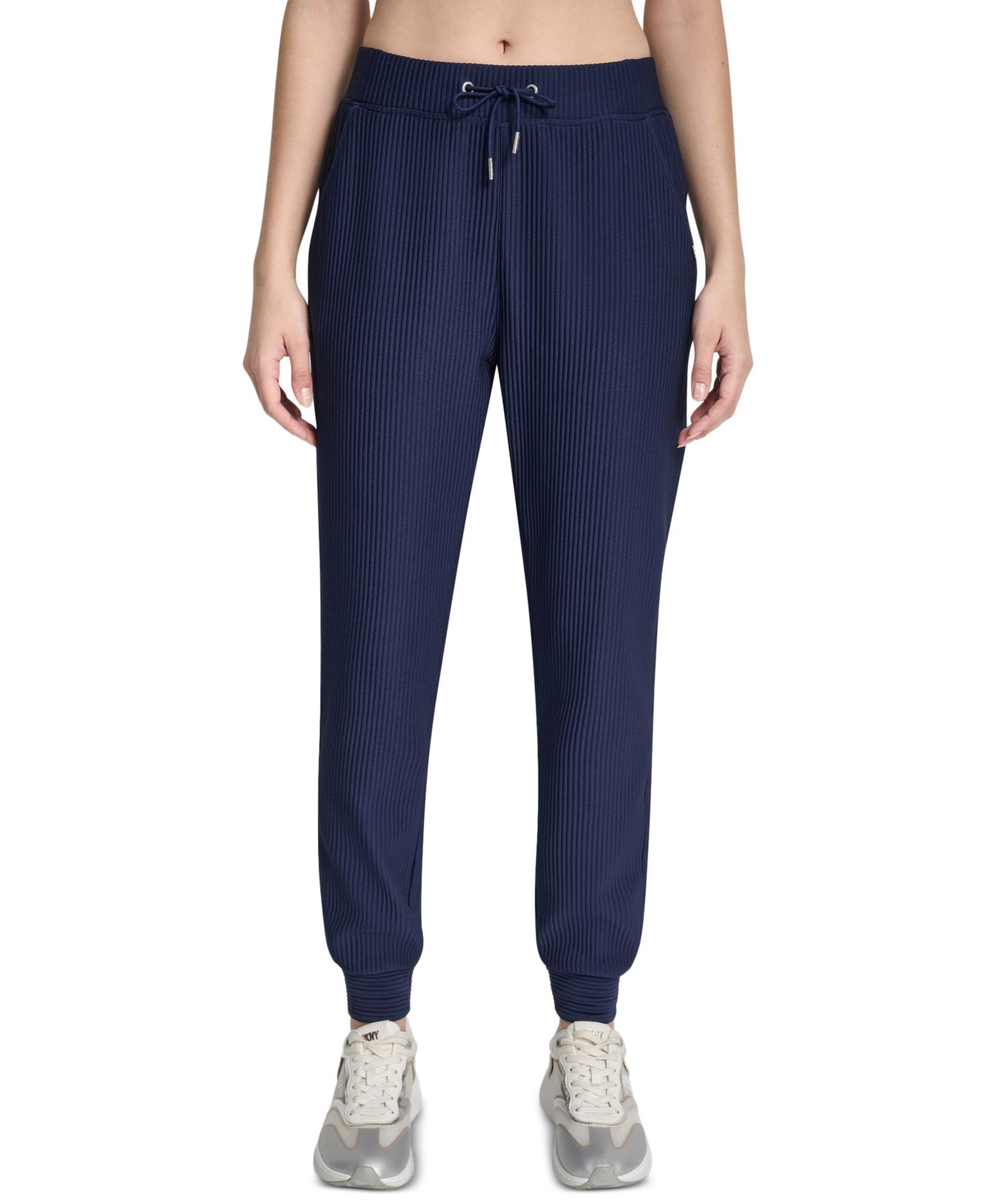 Женские брюки DKNY Tech Ottoman Cuffed High Rise, цвет: Чёрный — фото 9