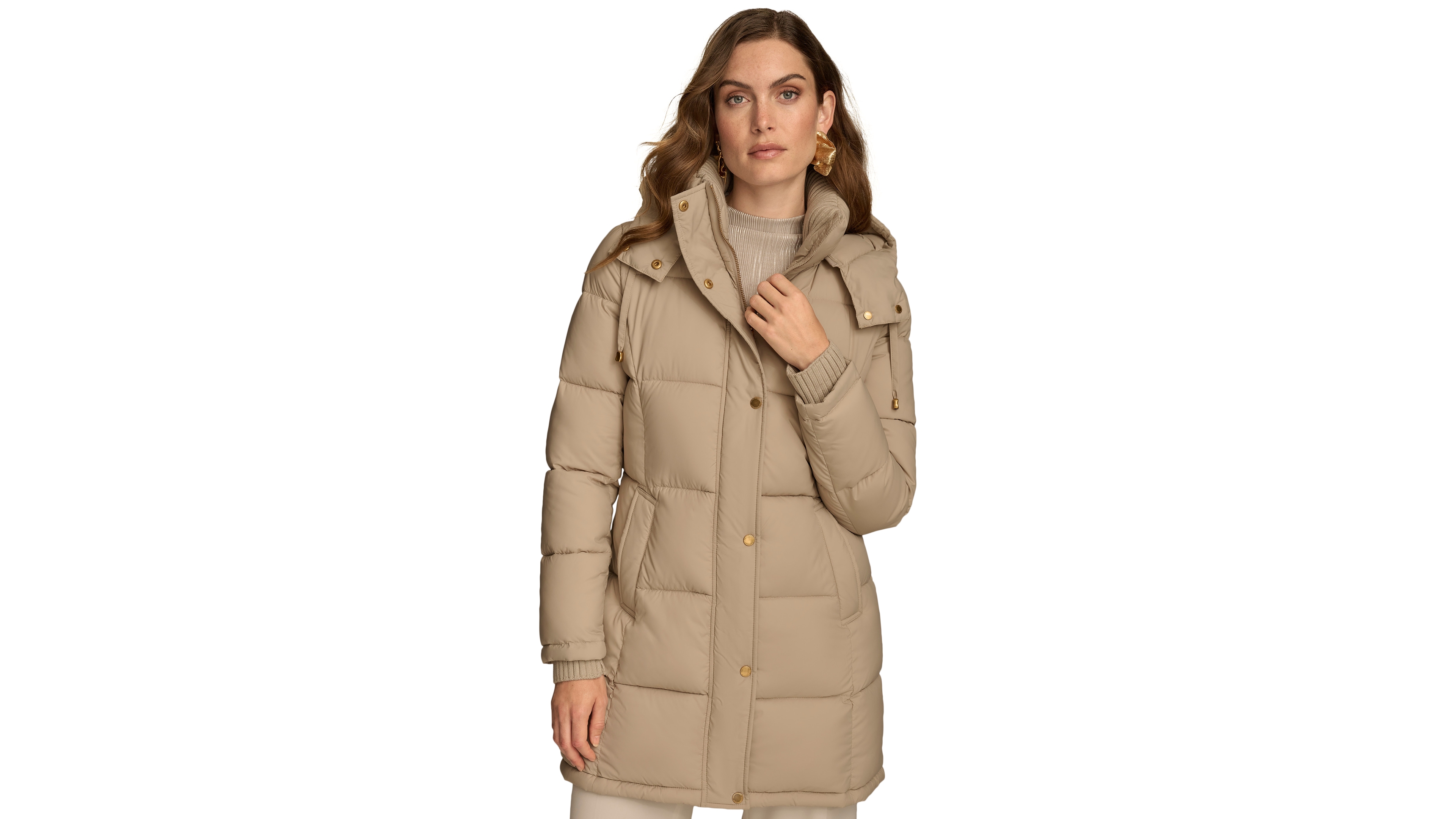Donna Karan New York Women's Hooded Puffer Coat