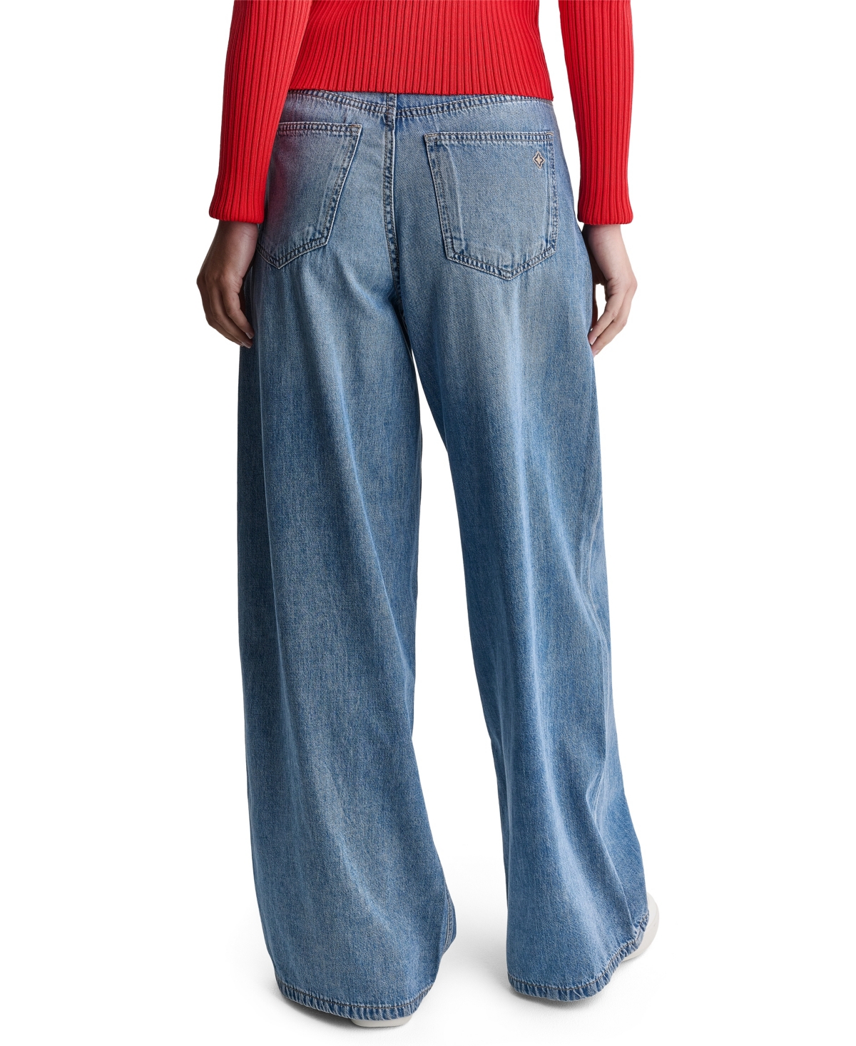 Bcbg Women's High-Rise Tie-Waist Wide-Leg Jeans