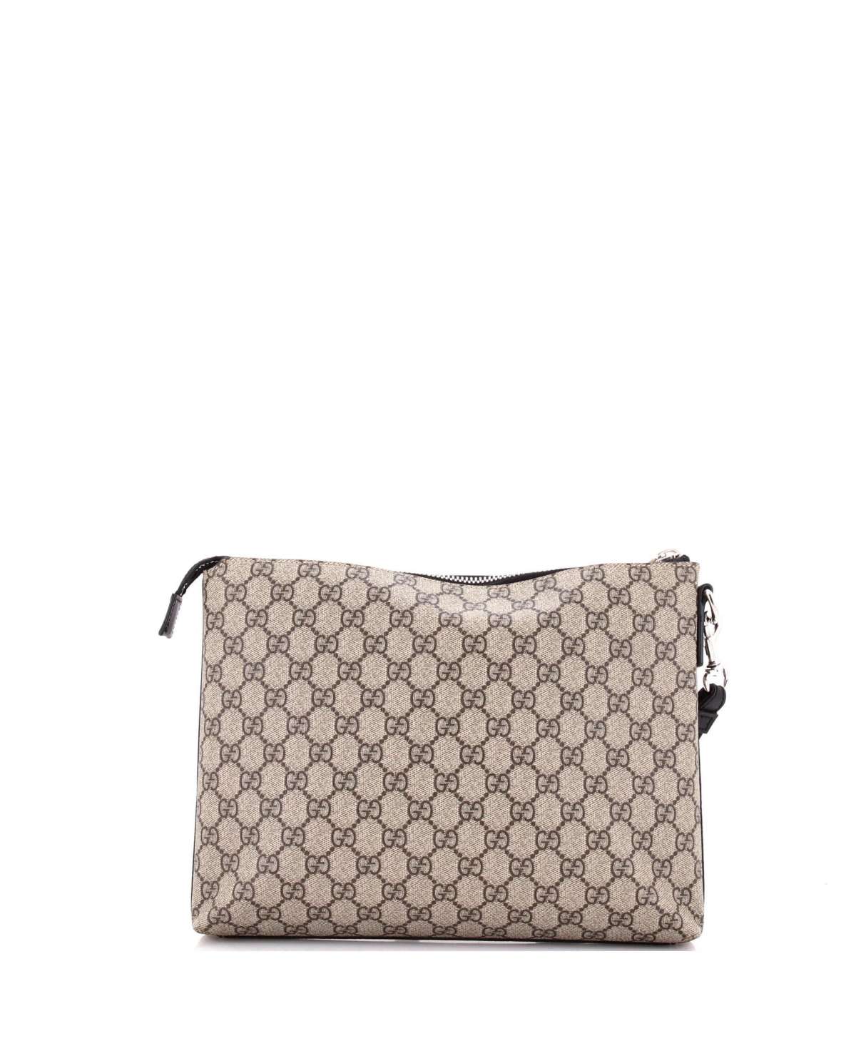 Pre-Owned Gucci Medium Wristlet Zip Pouch Gg Coated Canvas