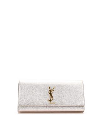 Long Classic Monogram Clutch Metallic Calfskin