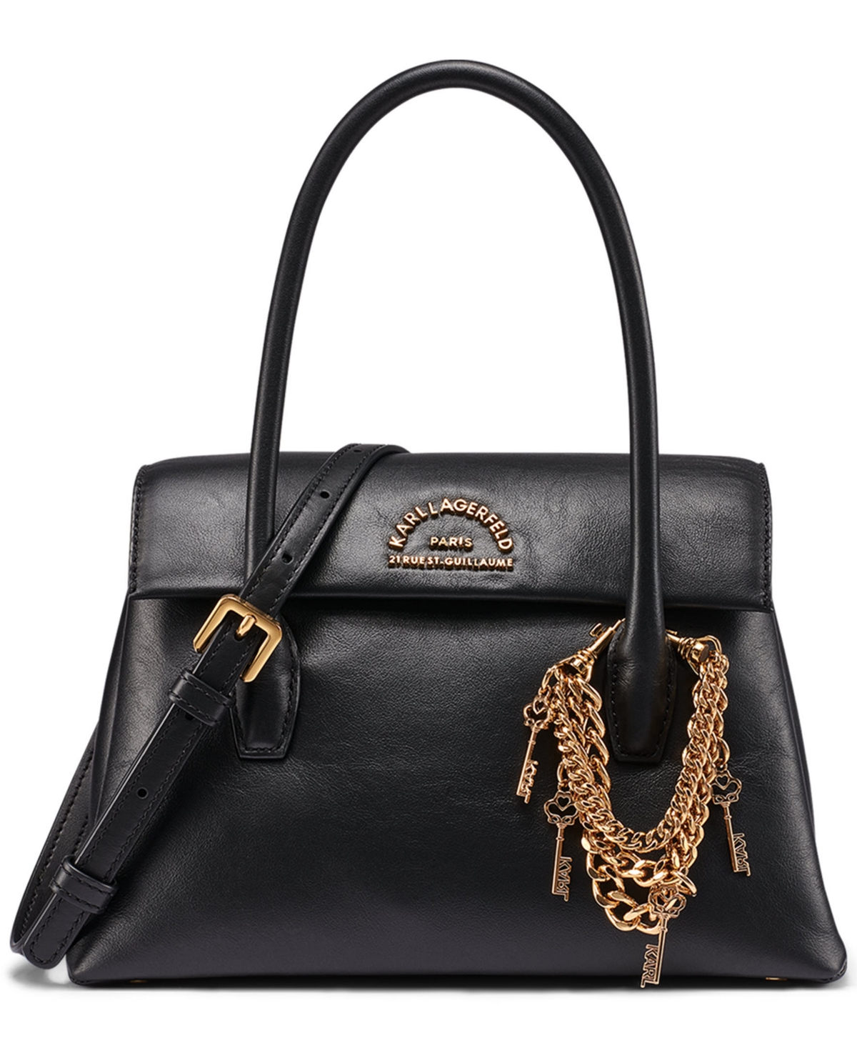 Karl Lagerfeld Paris Rosalee Small Leather Satchel Handbag