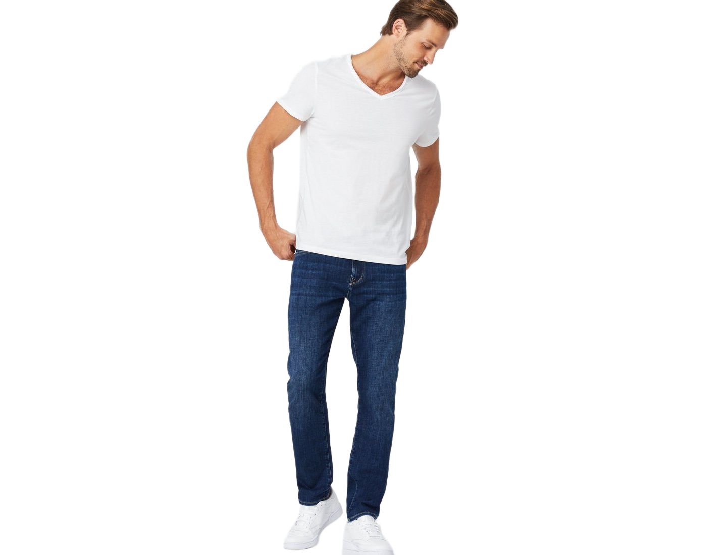 Мужские джинсы Mavi Jeans Matt Straight-Leg Dark-Wash Relaxed-Fit, цвет: Тёмный синий — фото 3