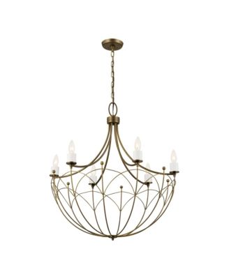 Topiary 30 1/4" Wide Character Bronze 6-Light Chandelier