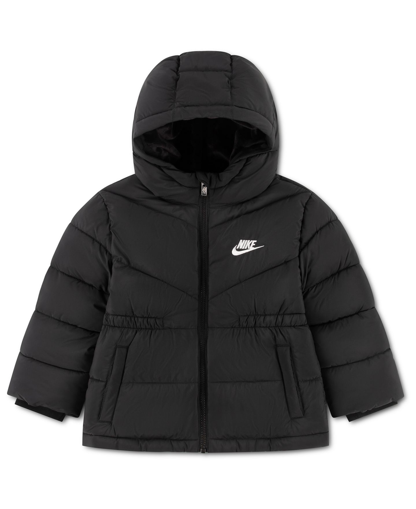 Куртка Nike Cinched Waist Puffer Jacket для девочек-малышей, цвет: Чёрный — фото 1