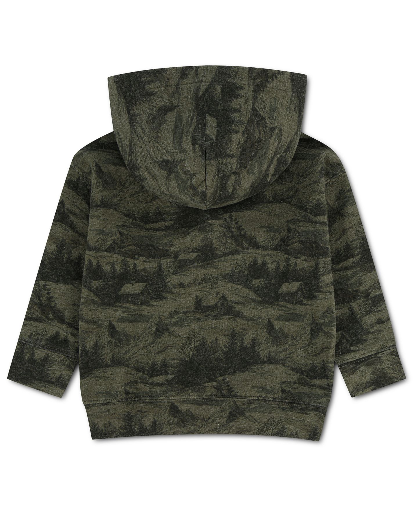 Худи abercrombie kids Forest Printed Fleece Kangaroo Pocket для мальчиков-малышей, цвет: Тёмно-зелёный камуфляжный — фото 2