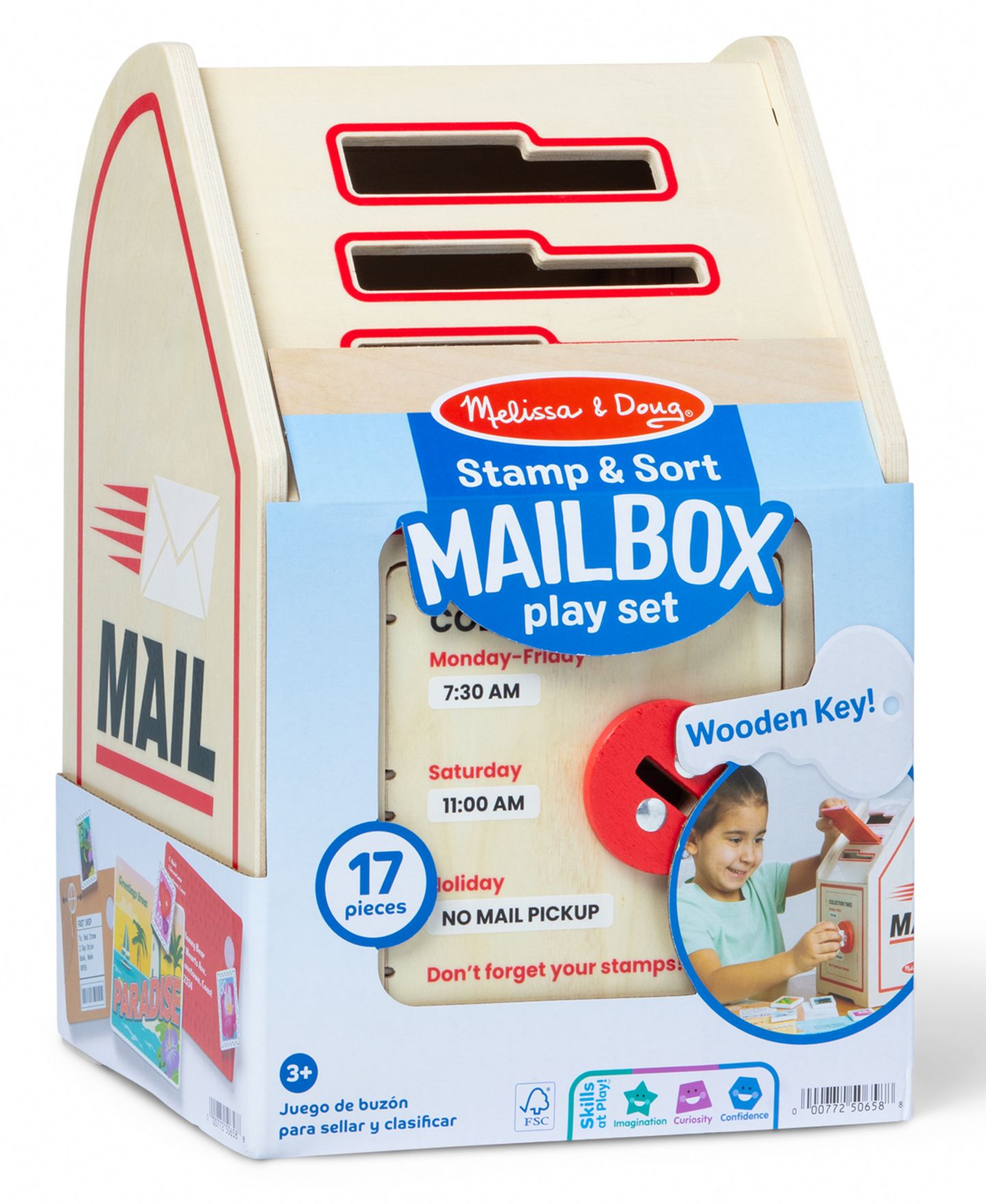 Детский игровой набор Melissa and Doug Stamp & Sort 17-Piece Mailbox Playset, Ages 3+ — фото 1
