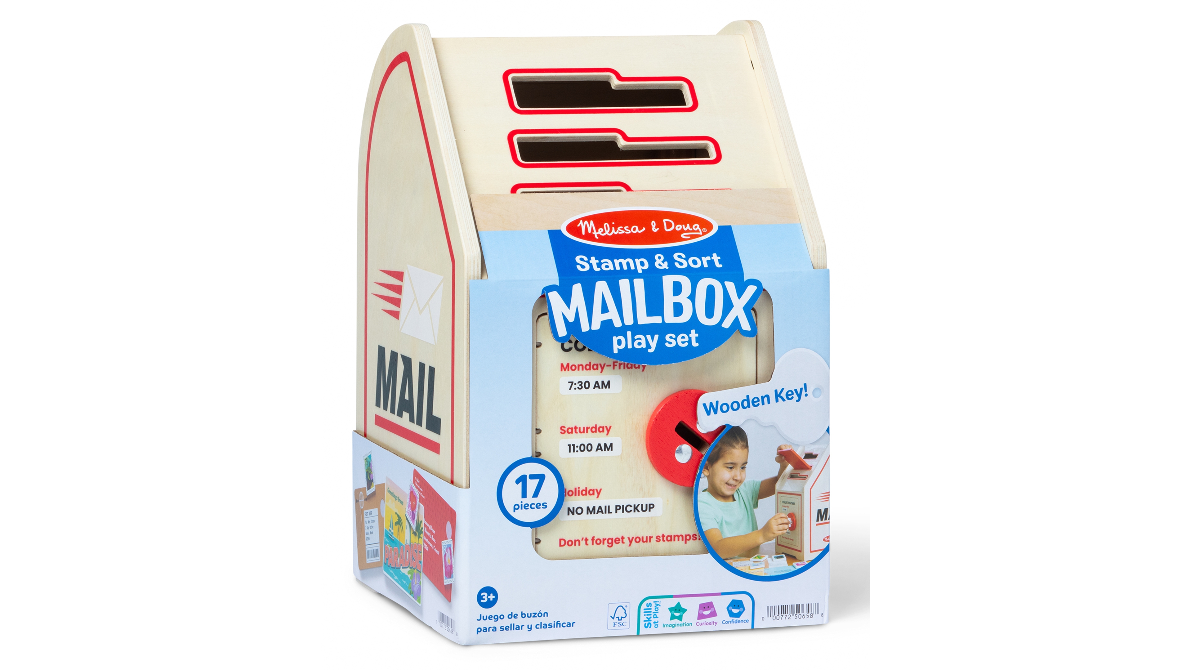 Melissa and Doug Stamp & Sort 17-Piece Mailbox Playset, Ages 3+