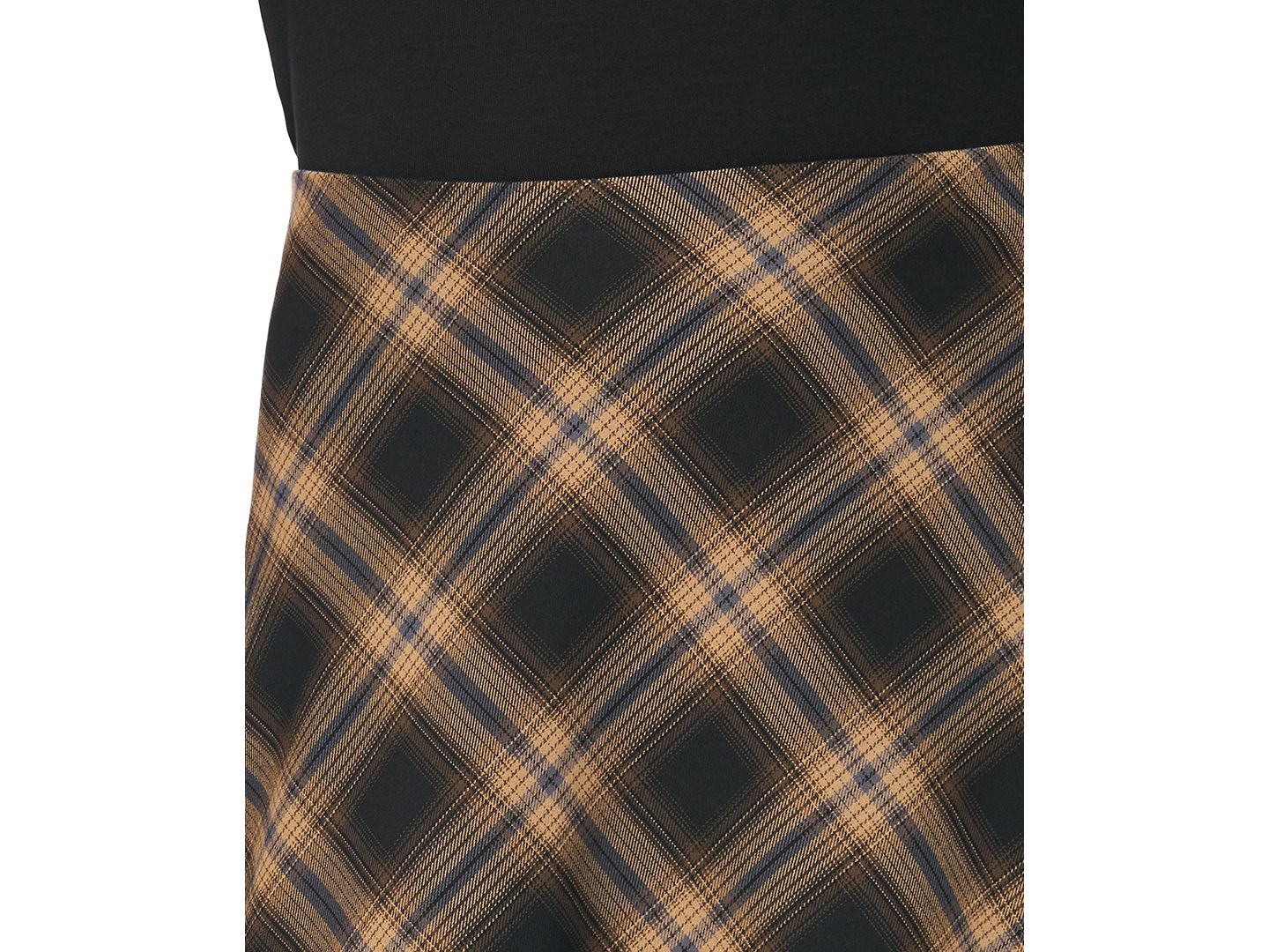 Женская юбка 1.STATE Bias Cut Hankerchief Plaid A-Line Midi, цвет: Насыщенный чёрный — фото 5