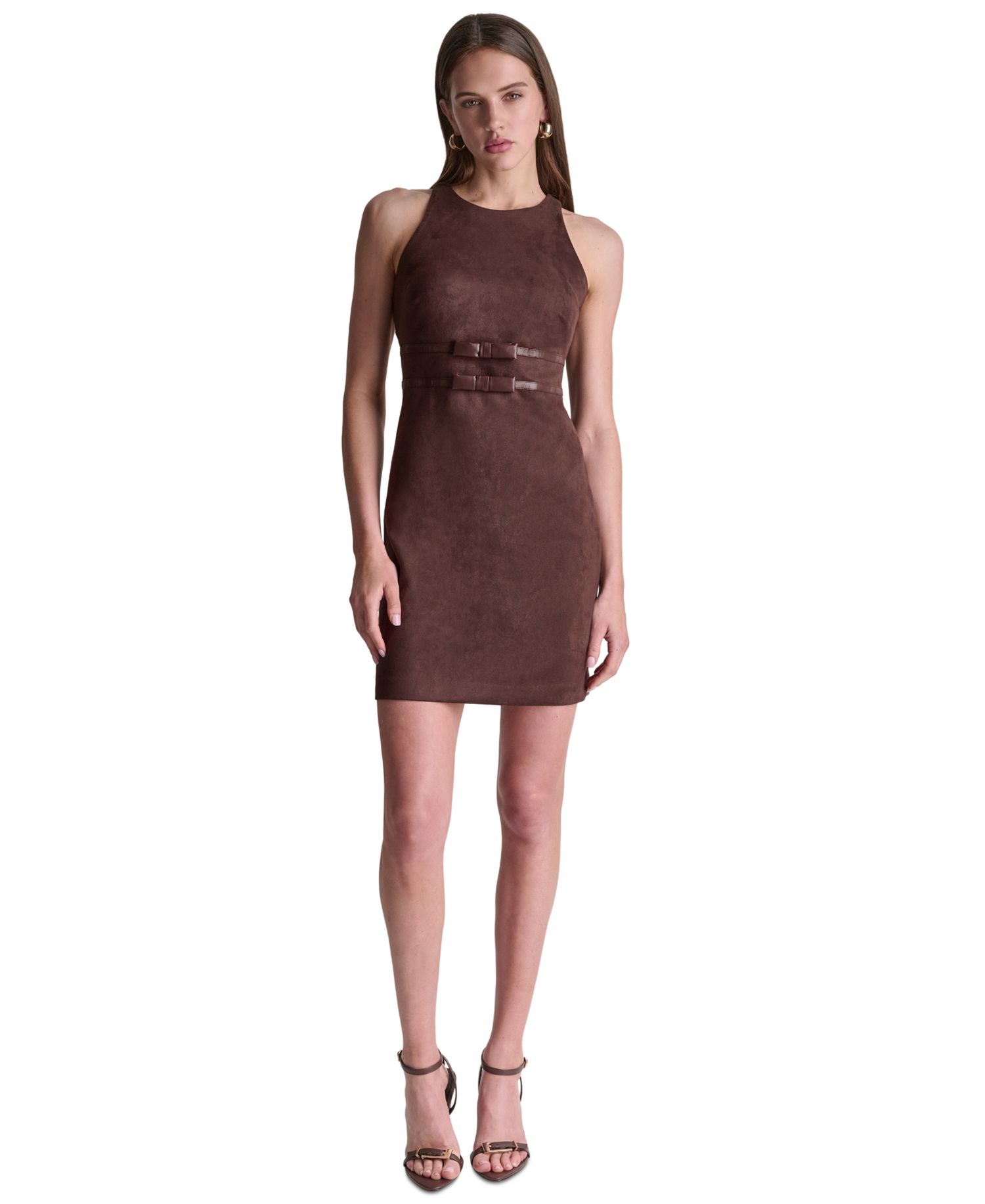 Women's Halter Suede Dress
