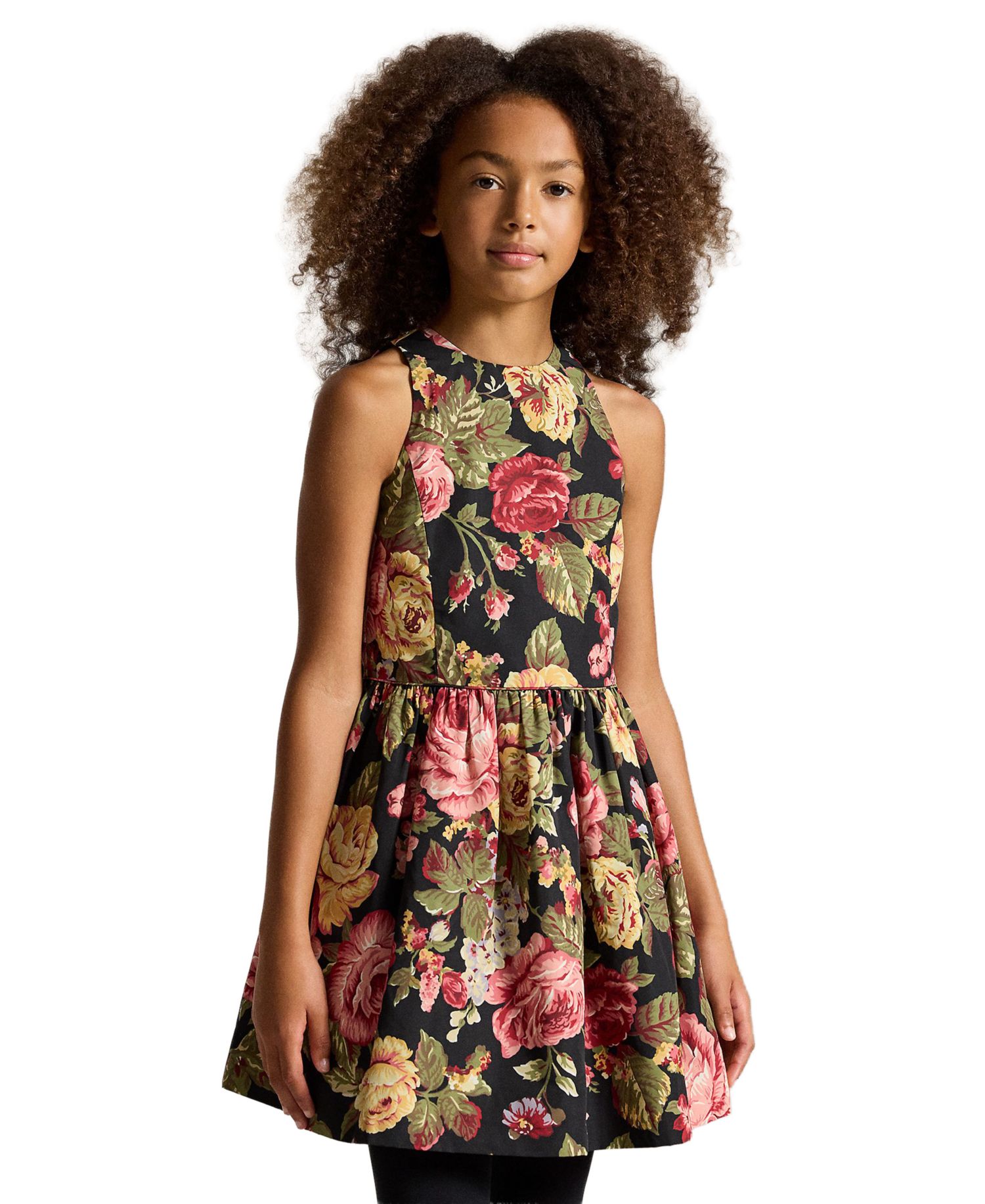 Girls' 7-16 Floral Fit-and-Flare Dress
