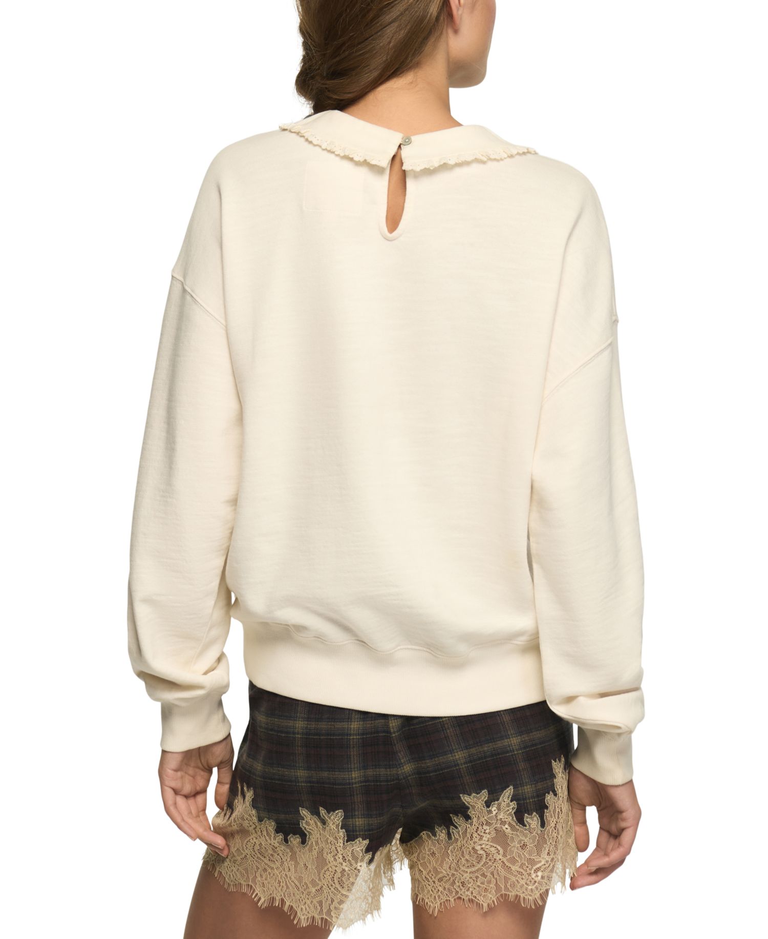 Women's Peter Pan Collar Graphic Crew Sweatshirt