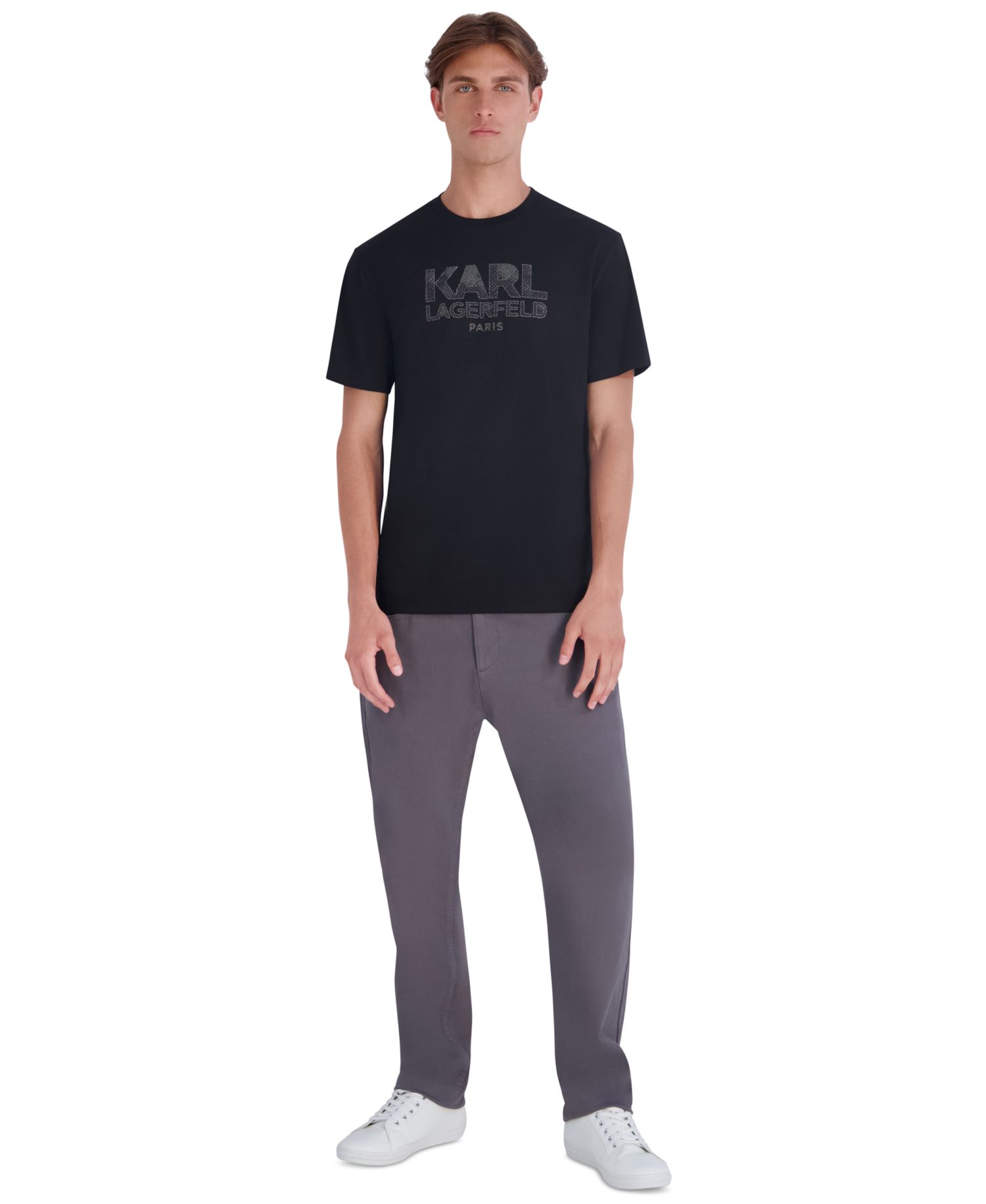Men's Tangled Rope Textured Karl Graphic T-Shirt