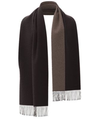 Boss Wool Double-Faced Two-Tone Naster_Re Wrap Scarf