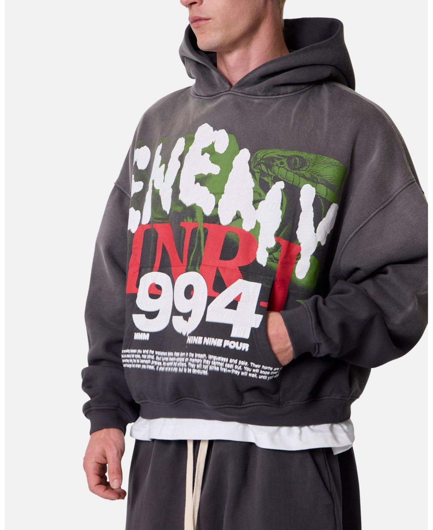 Мужское худи mnml Enemy Graphic Oversized Cropped — фото 7