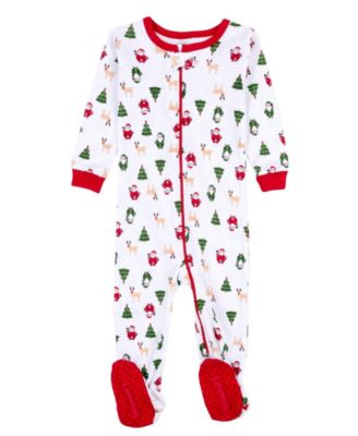 Toddler Unisex ( 2T TO 5T ) Footed Cotton Holiday Pajamas
