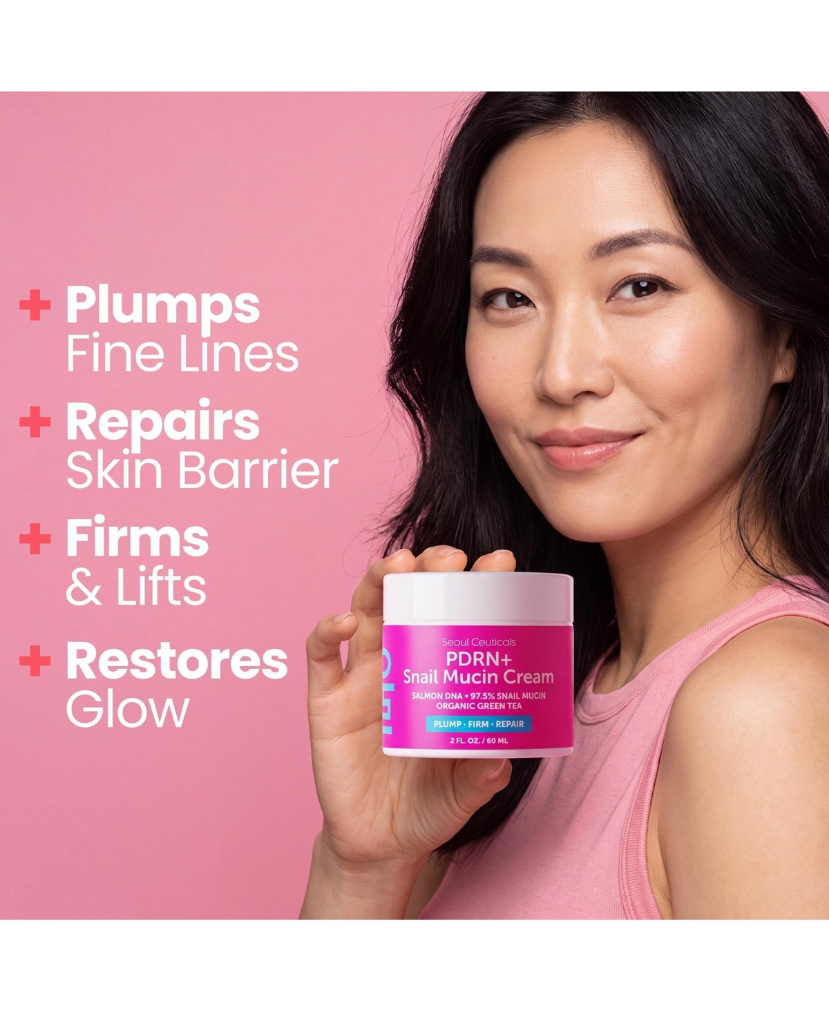 Seoul Ceuticals Korean Pdrn Salmon Dna + Snail Mucin Cream