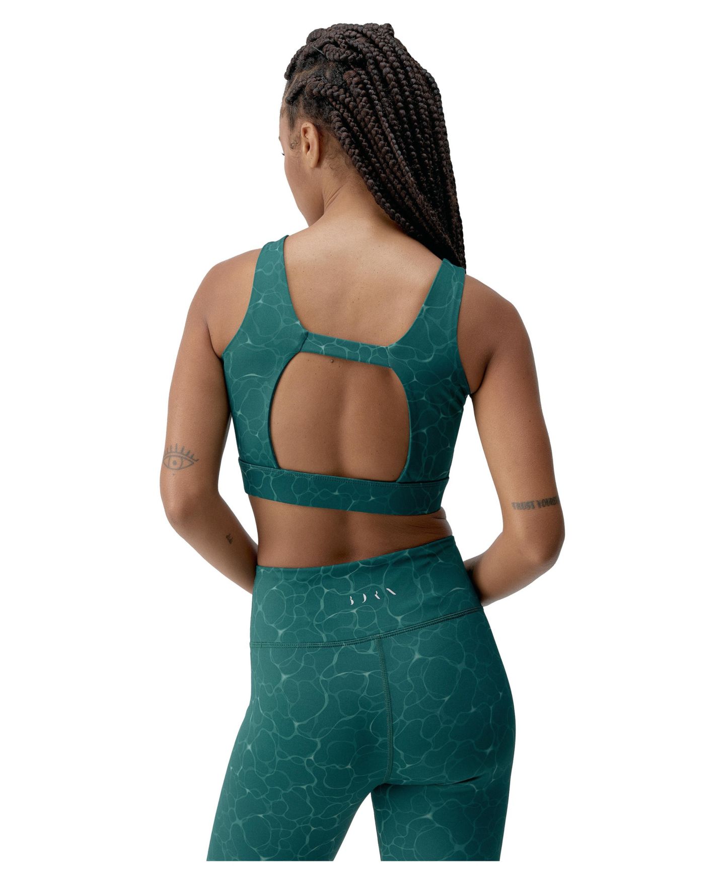 Женский топ Born Living Yoga Medium-Support Sports, цвет: Глубокий зелёный — фото 2