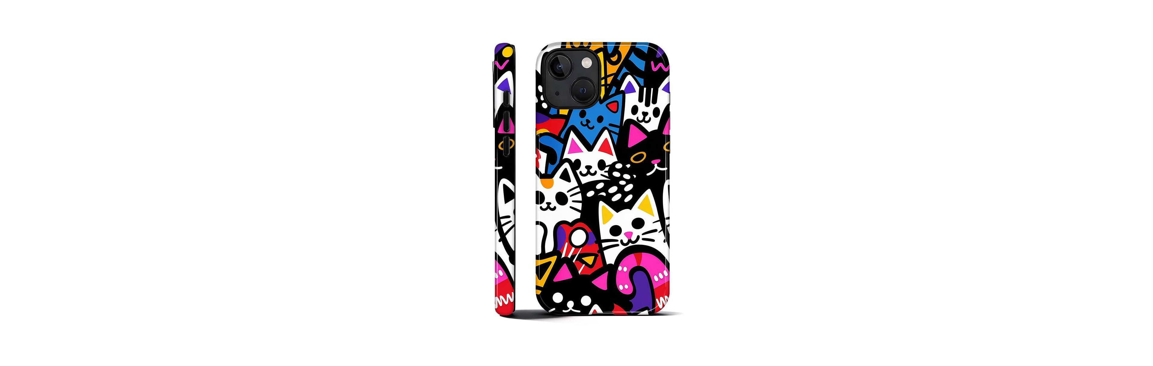 Lisen Cat Party Dual-Layer Durable Phone Case Compatible with Apple iPhone 16 Pro