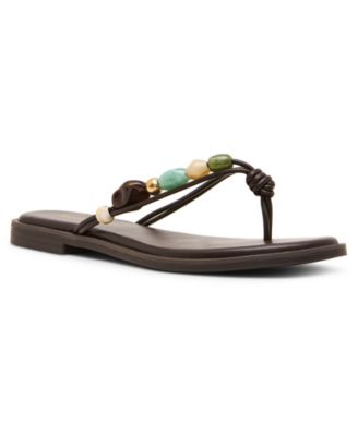 Women's Sienna Stone-Embellished Flat Thong Sandals