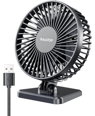 USB Desk Fan, Small but Powerful, Personal Portable Quiet 3 Speeds, Adjustable Mini Table Desktop fan