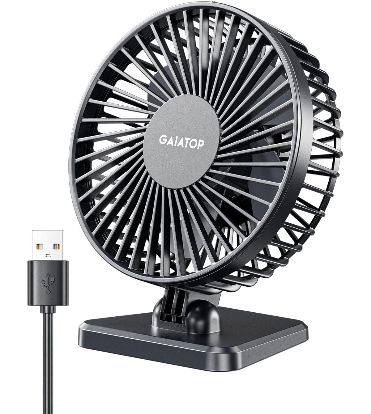 Gaiatop Usb Desk Fan, Small but Powerful, Personal Portable Quiet 3 Speeds