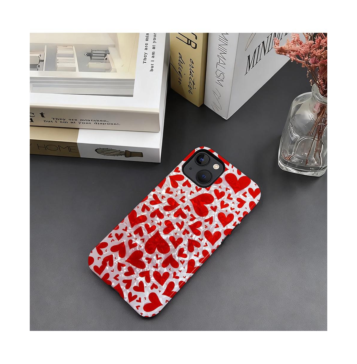Lisen Crush Hearts Dual-Layer Phone Case Compatible with Apple iPhone 14 Pro