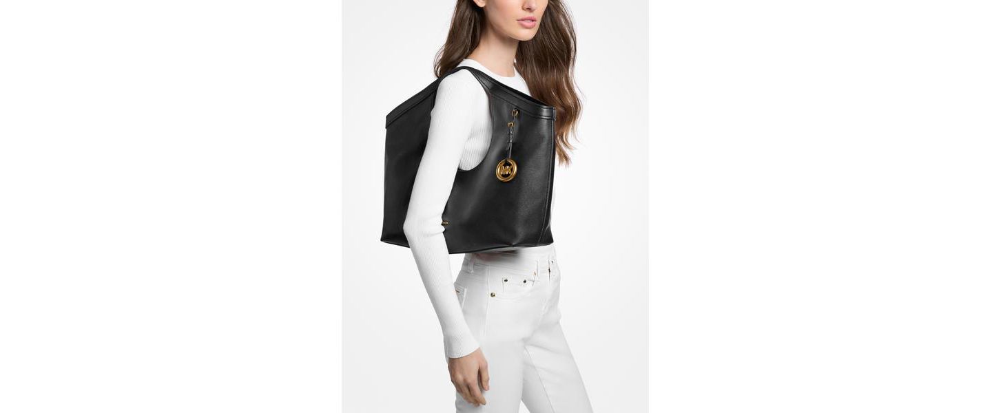 Женская сумка Michael Kors Haddie Large Tote Handbag, цвет: Чёрный — фото 2