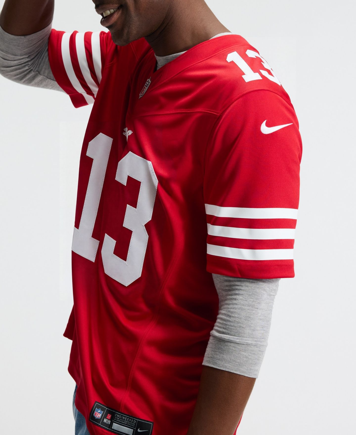 Мужской топ Nike Brock Purdy Scarlet San Francisco 49ers Vapor F.U.S.E. Stitched Limited Jersey — фото 3