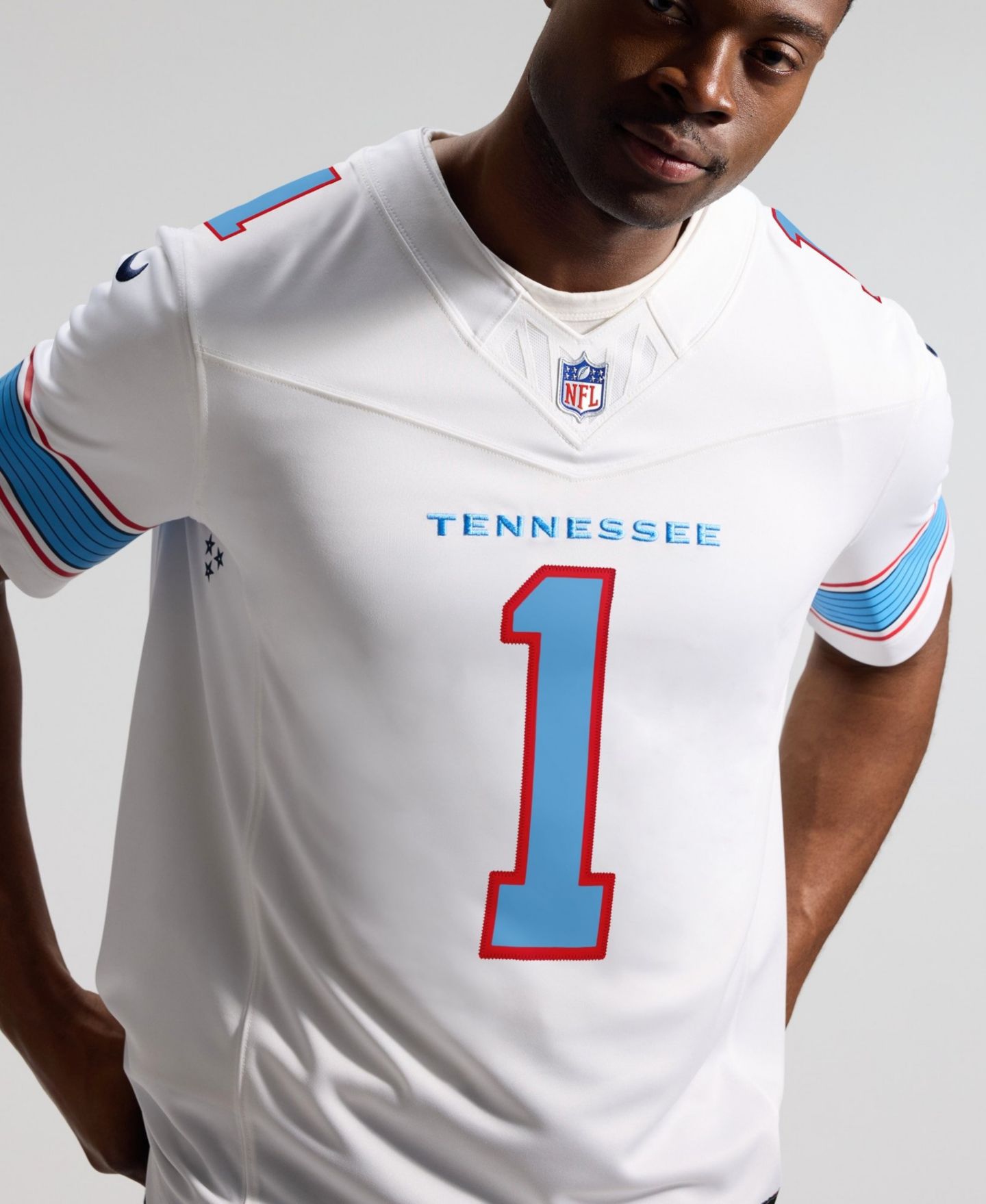 Мужской топ Nike Cameron Ward White Tennessee Titans Vapor F.U.S.E. Sewn Down Limited Jersey — фото 8