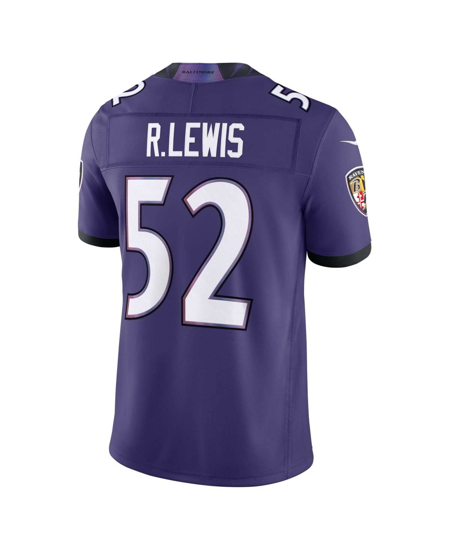 Men's Ray Lewis Purple Baltimore Ravens Vapor F.U.S.E. Stitched Retired Limited Jersey