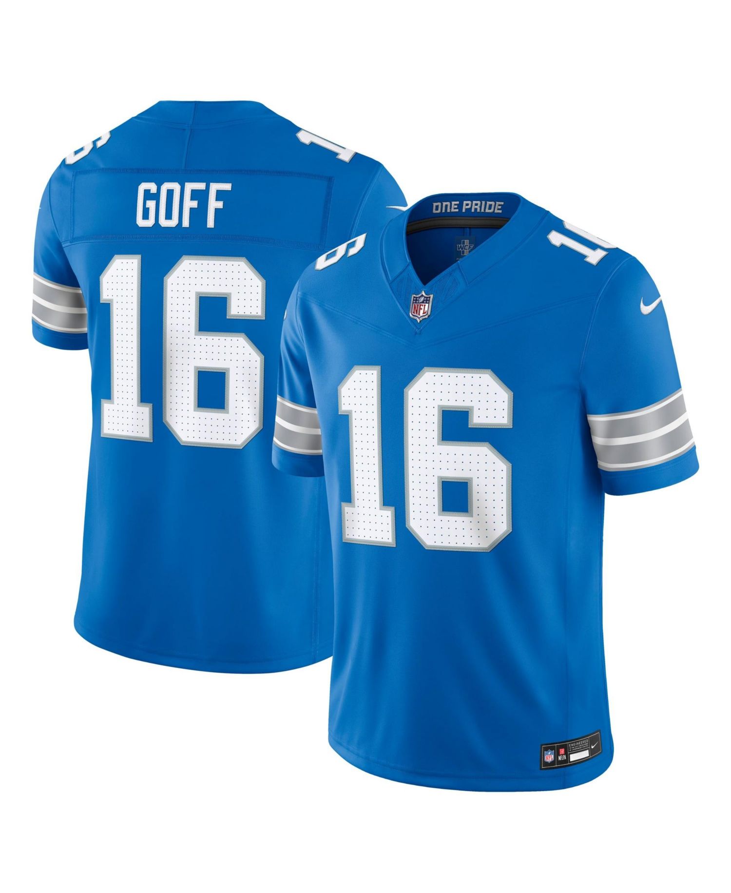Men's Jared Goff Blue Detroit Lions Vapor F.U.S.E. Stitched Limited Jersey