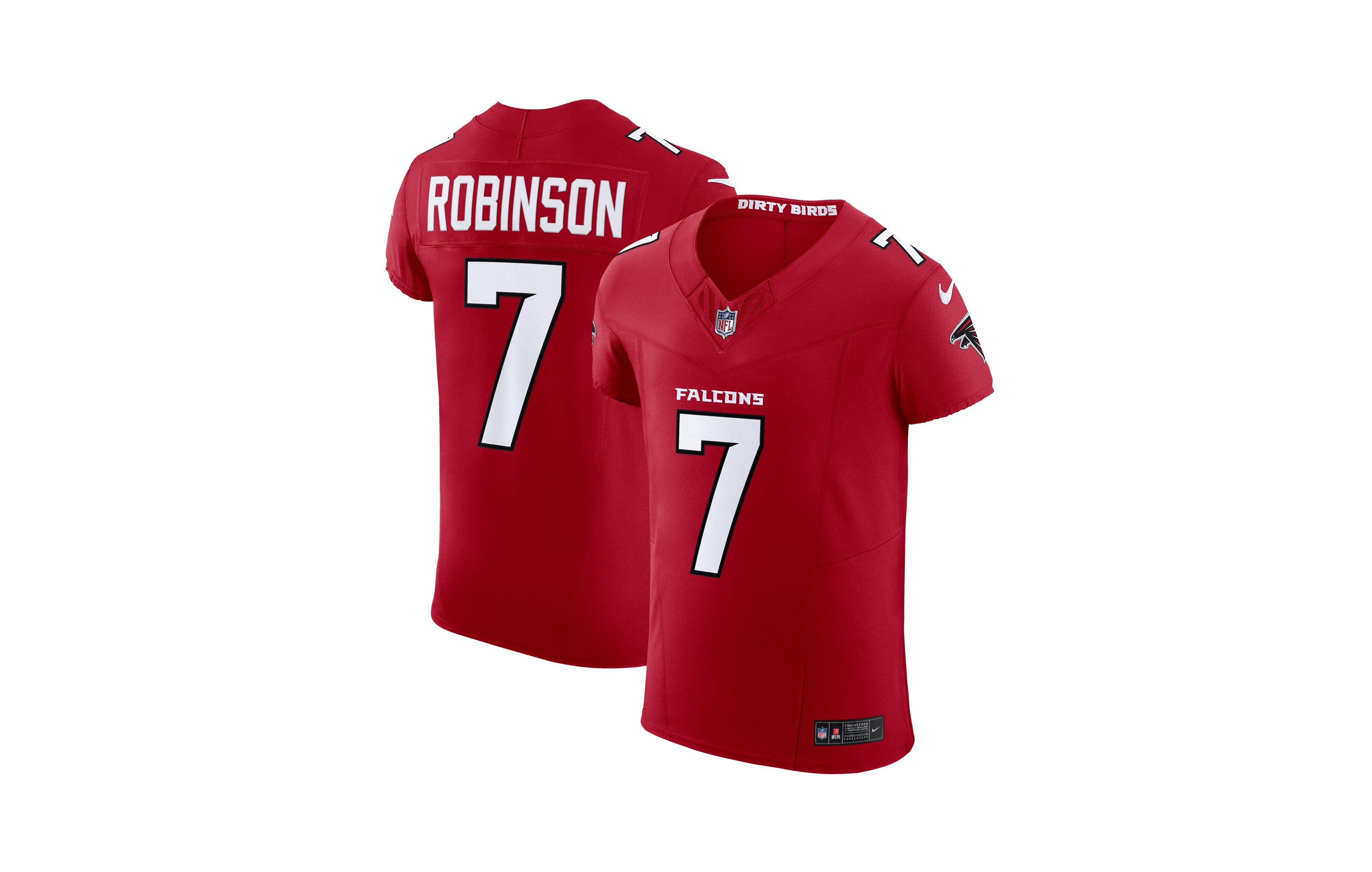 Nike Men's Bijan Robinson Red Atlanta Falcons Team Vapor F.u.s.e. Elite Jersey