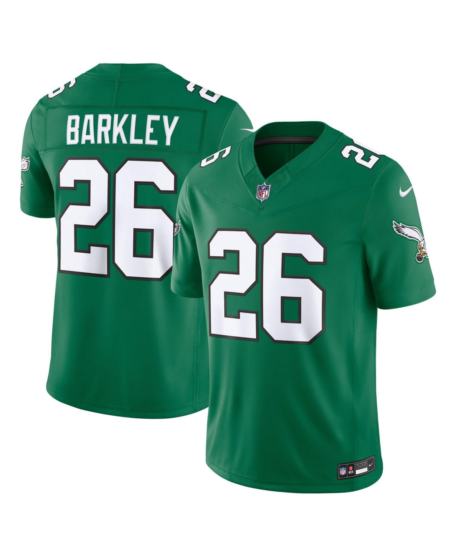 Men's Philadelphia Eagles Saquon Barkley Vapor F.U.S.E. V-Neck Jersey