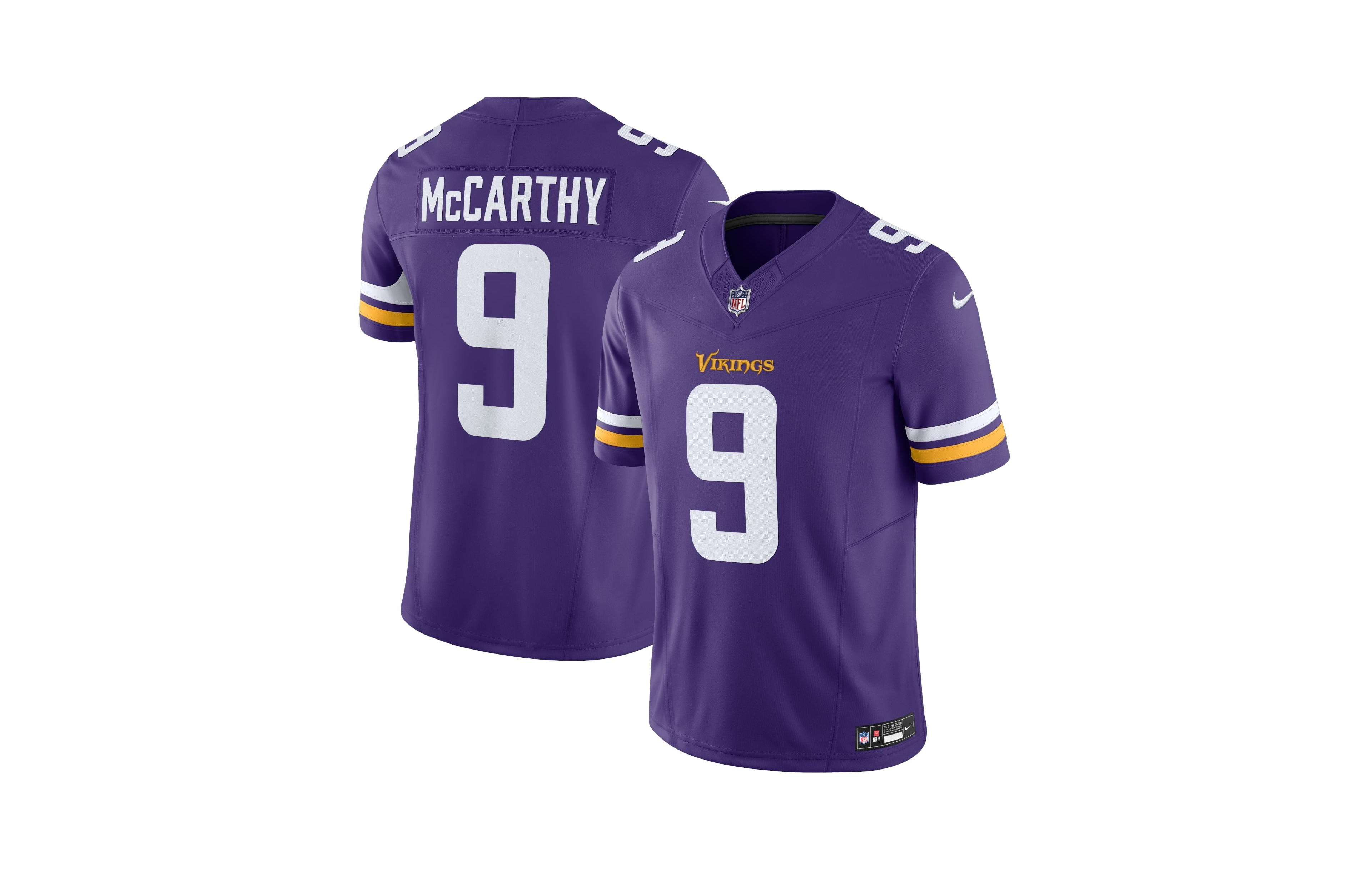 Nike Men's J.j. McCarthy Purple Minnesota Vikings Vapor F.u.s.e. Limited Jersey