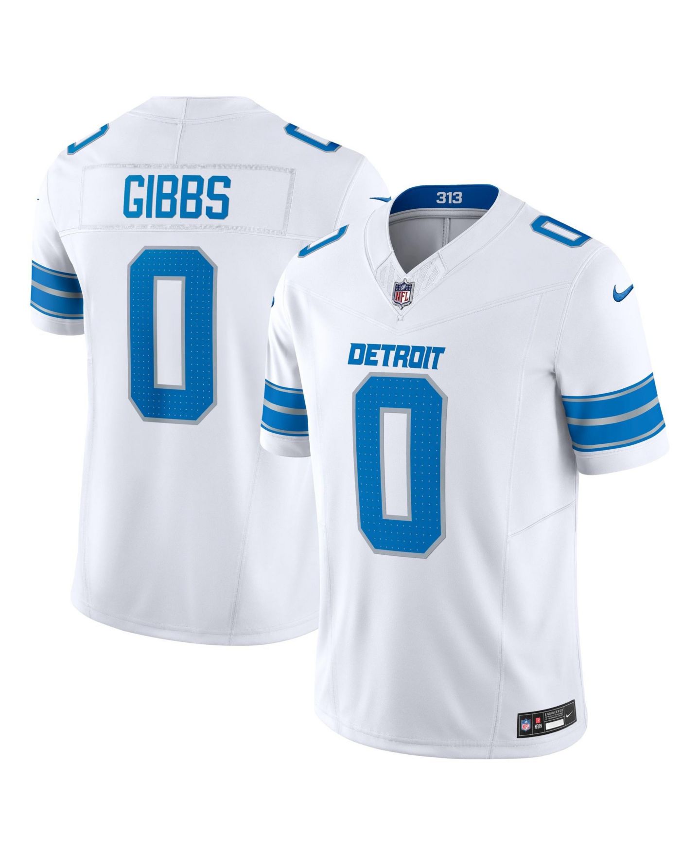 Мужское джерси Nike Jahmyr Gibbs Detroit Lions Vapor F.U.S.E. Limited, White — фото 10