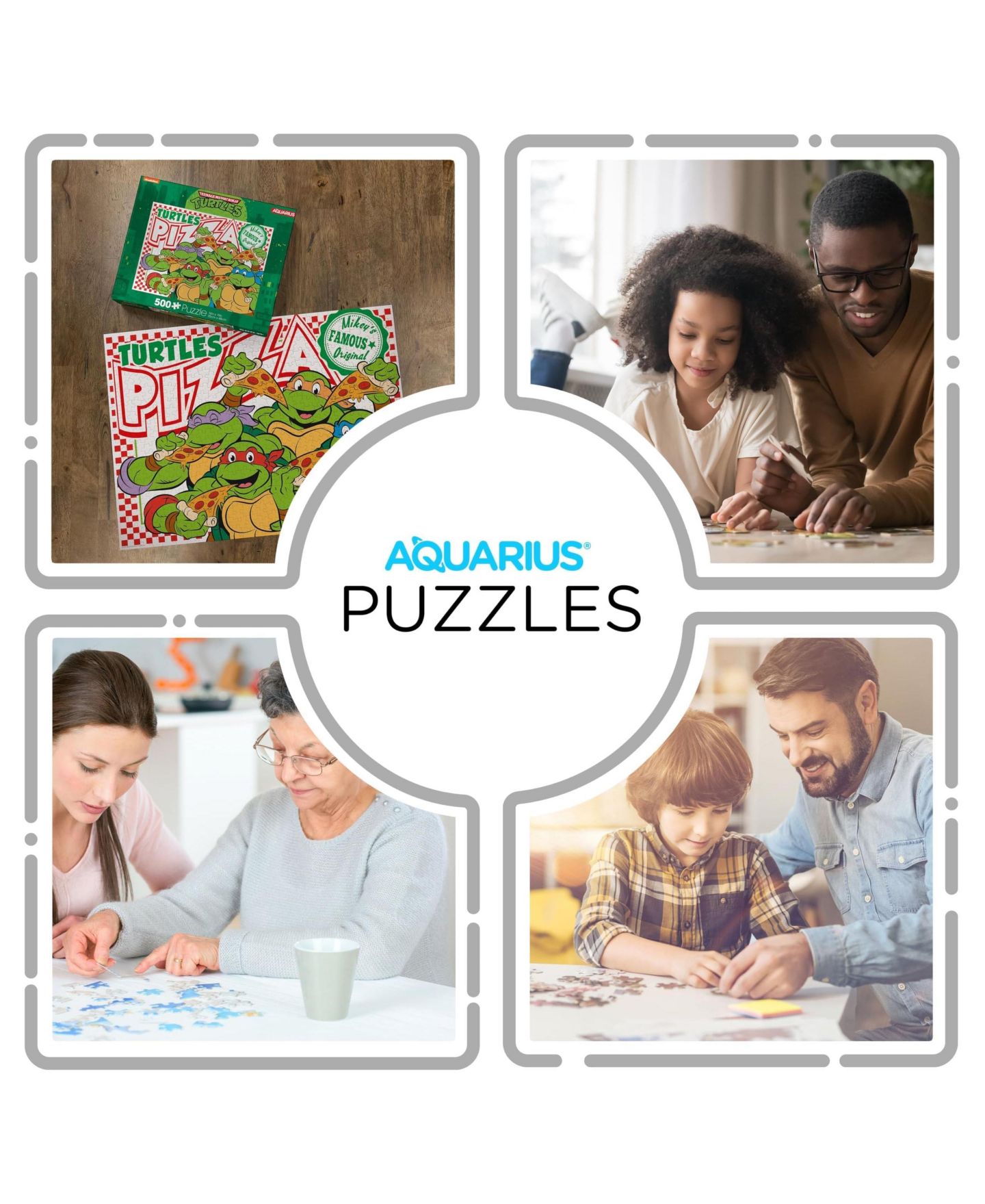 Детский пазл NMR Distribution Teenage Mutant Ninja Turtles Pizza 500-Piece Jigsaw Puzzle, Ages 14+ — фото 4
