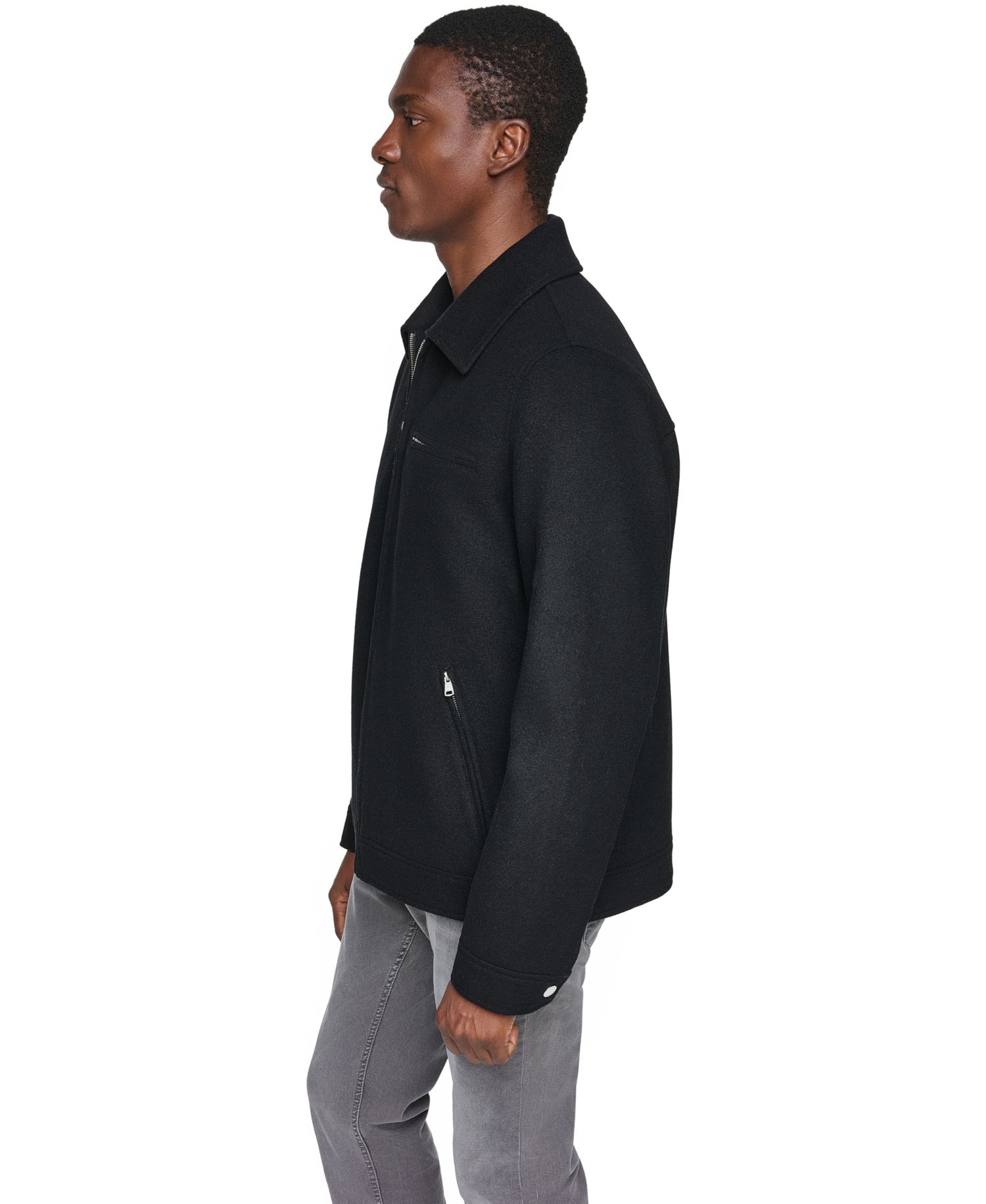 Men's Wool-Blend Classic-Fit Shirt Collar Jacket