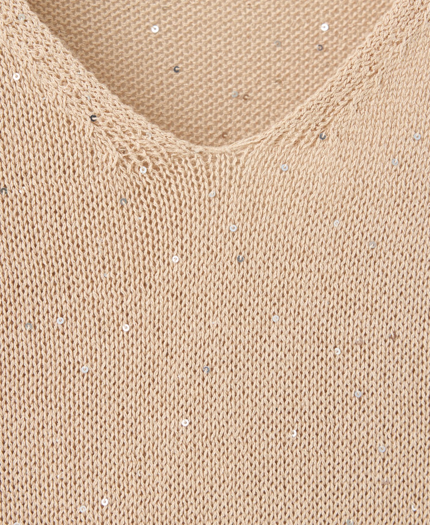 Women's Sequin Detail V-Neck Tank Top