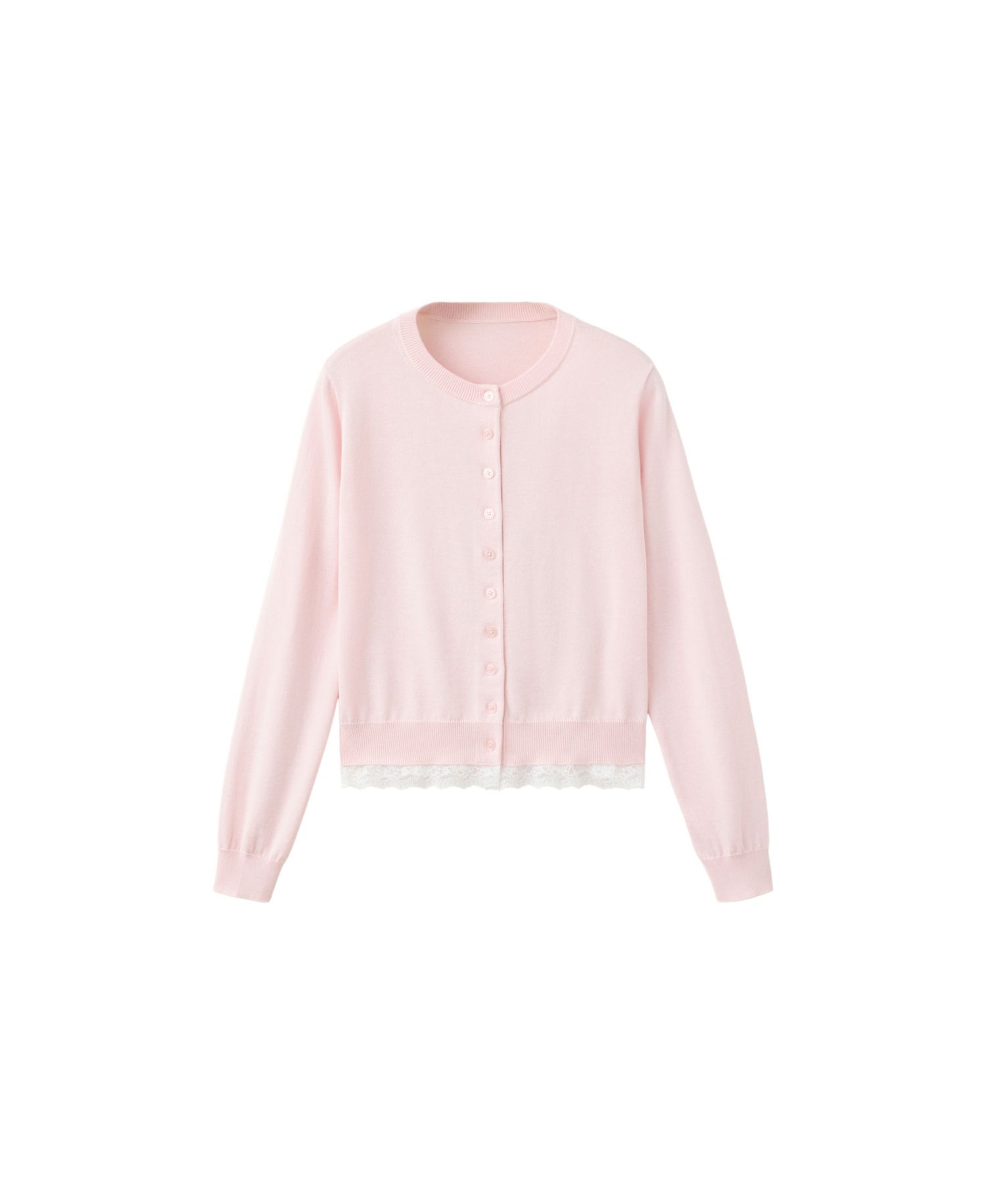 Women's Lightweight Lace Detail Knit Cardigan