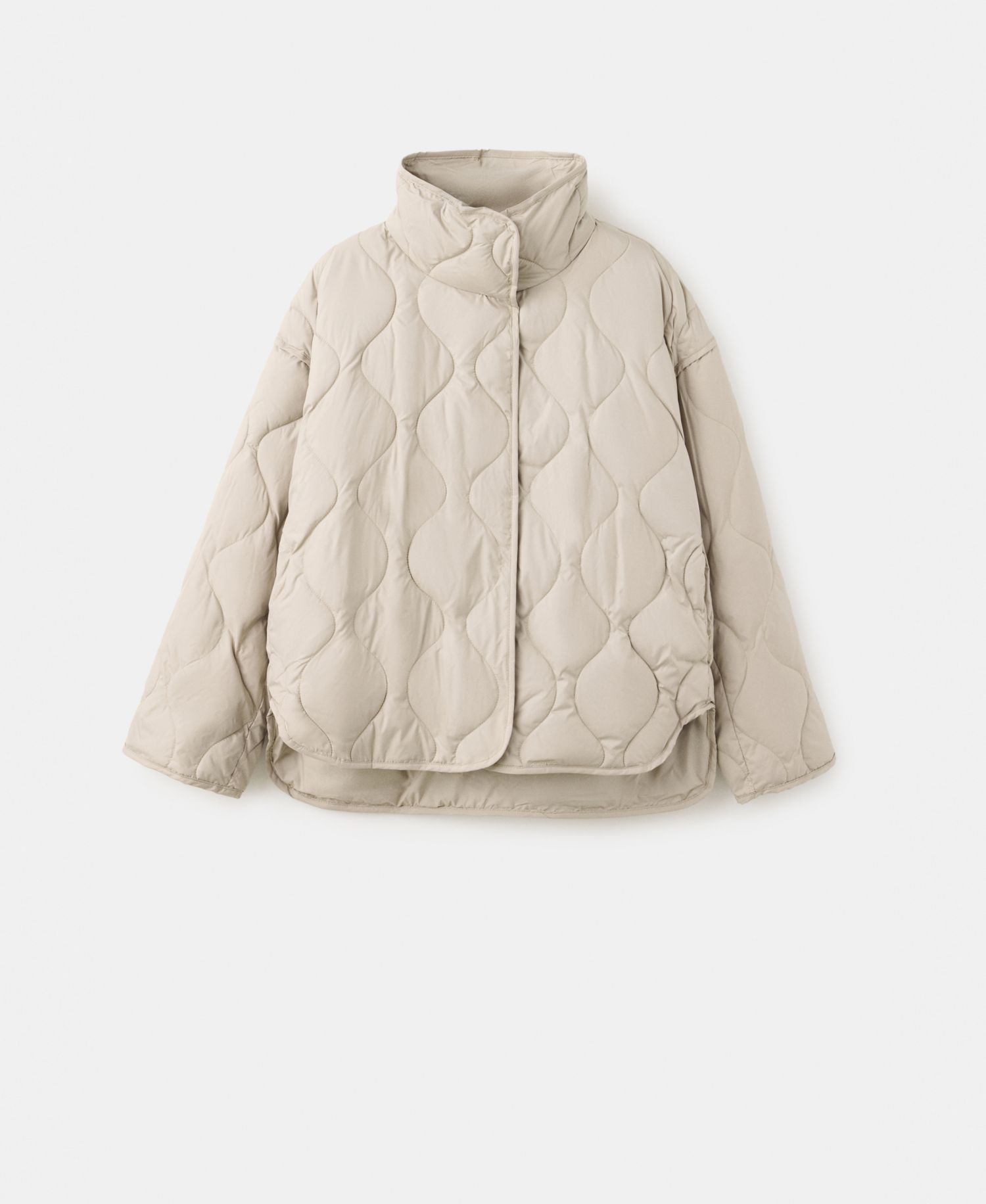 Women's Detachable Scarf Quilted Oversized Anorak