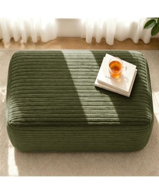 Plush Ottoman Corduroy Modular Sofa Extension Seat