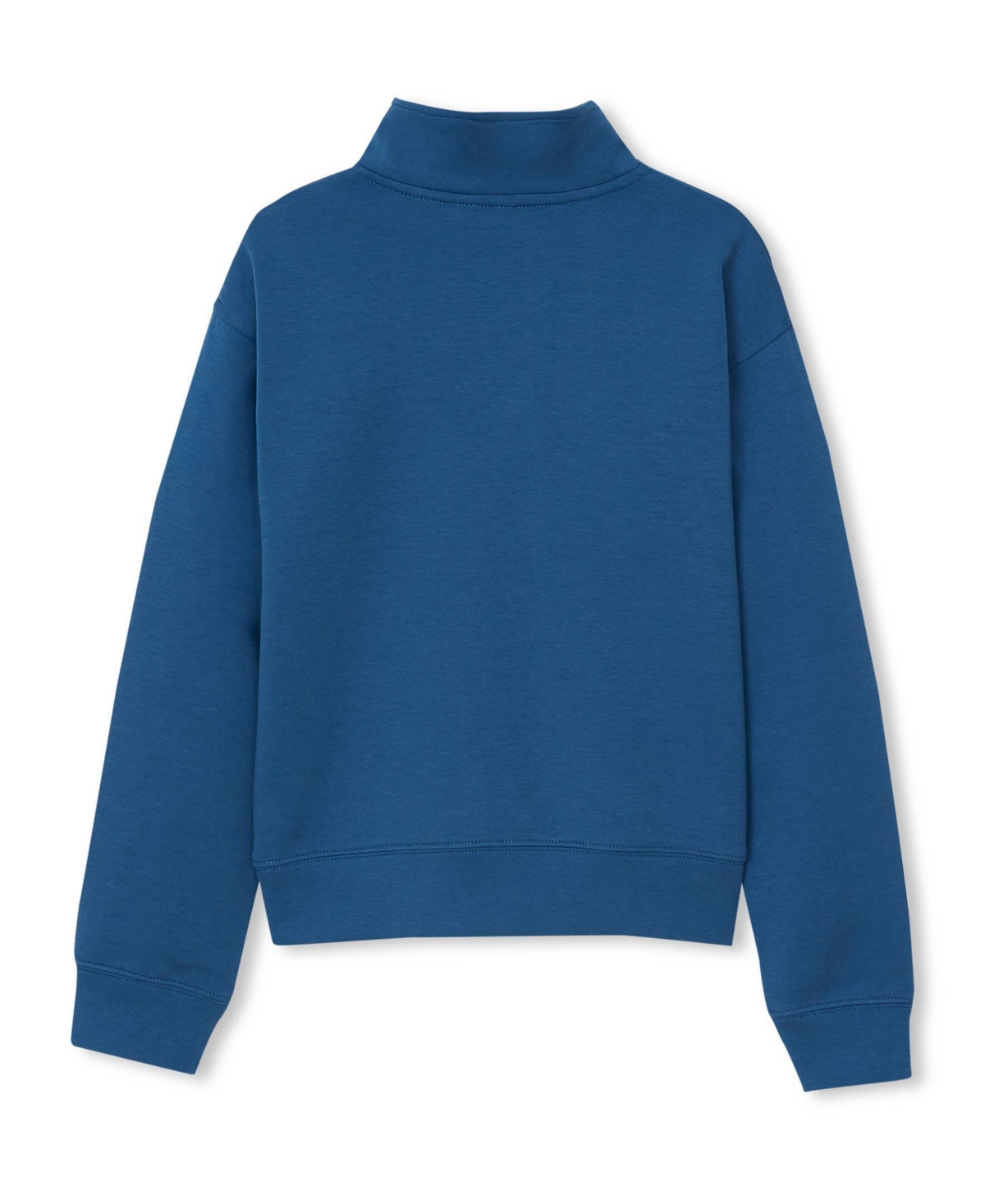Lands' End Girls Long Sleeve Double Knit Quarter Zip
