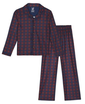 Boys' 6-20 Plaid Flannel Long-Sleeve Top and Pants, 2-Piece Set