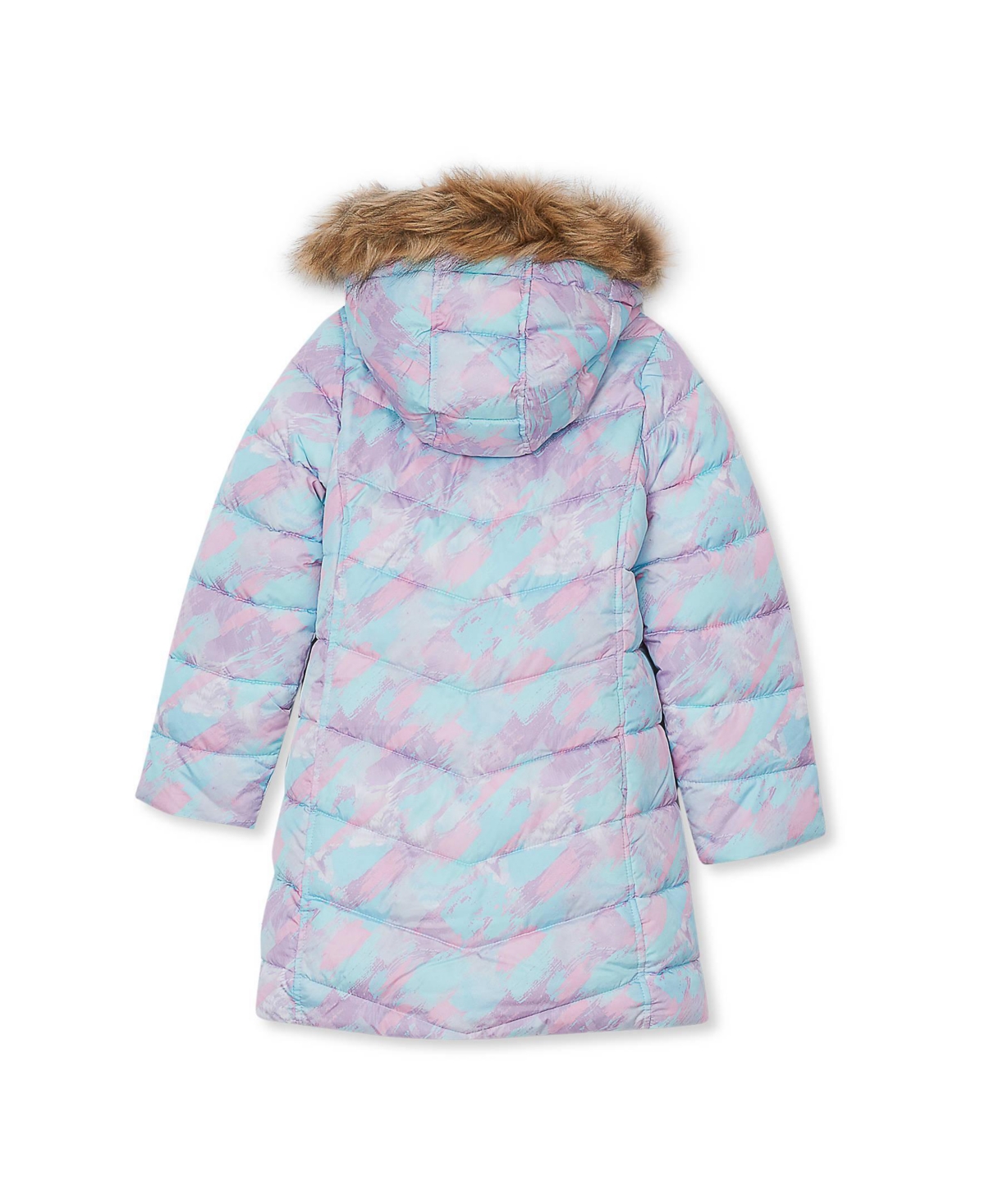 Lands' End Girls Fleece Lined Printed Parka