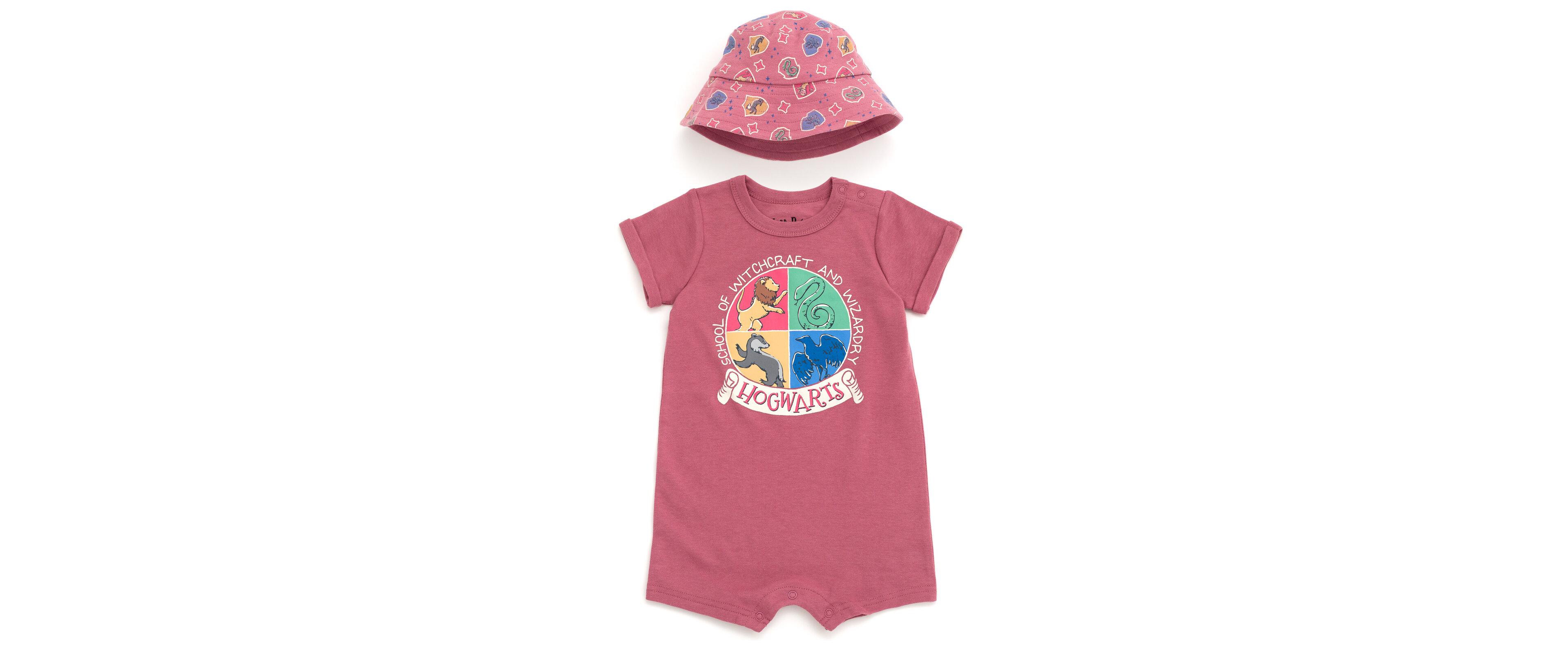 Harry Potter Toddler Boys Romper and Bucket Sun Hat Outfit Set
