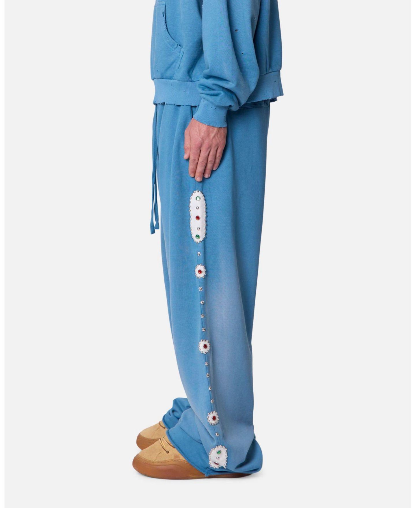 Мужские брюки mnml Mojave Oversized-Fit Baggy Leg Sweatpants, цвет: Синий — фото 5